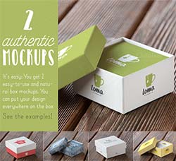 品牌展示模型－产品包装盒：Authentic Box Mockup Vol.01